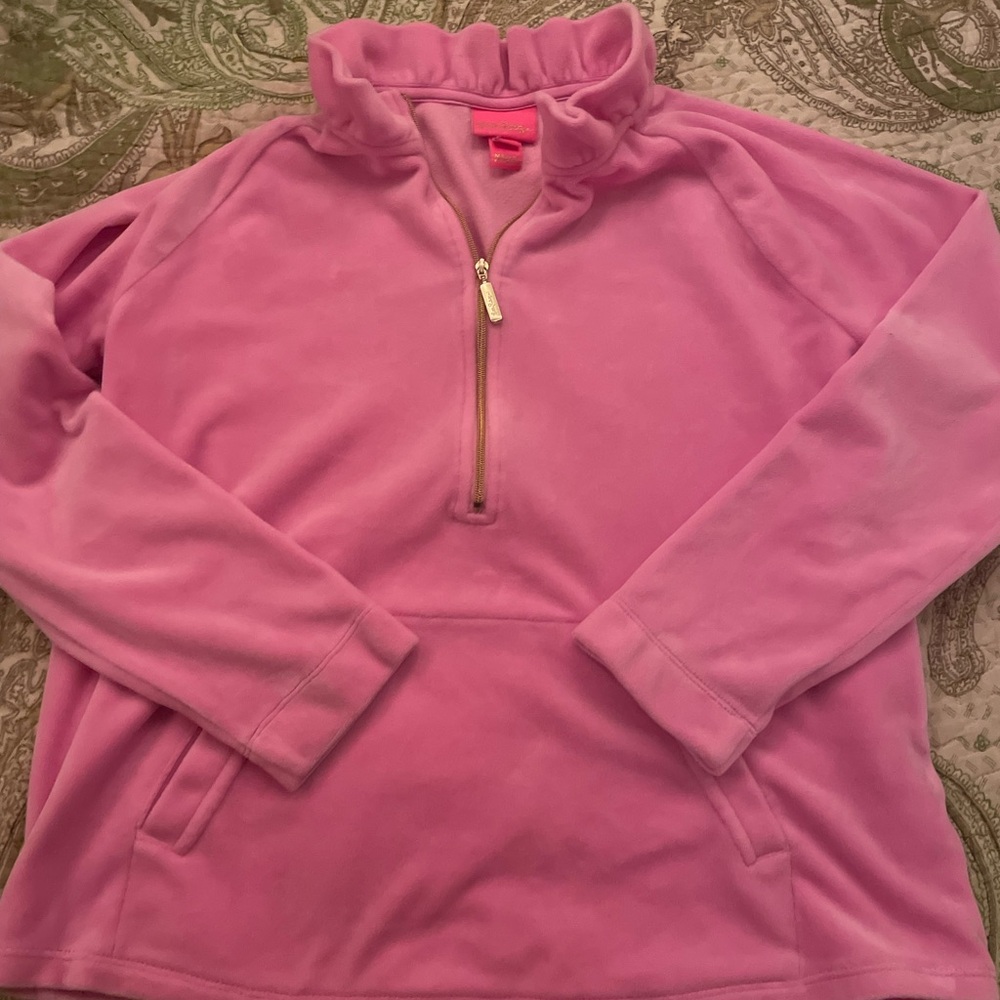 Lilly Pulitzer Soft Pink Quarter-Zip Jacket